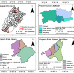 Map showing project areas in Punjab Province including Chakwal, Okara, and Rahim Yar Khan districts