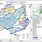 Map showing the completed sub-watersheds of the Potohar region highlighted with boundary lines.