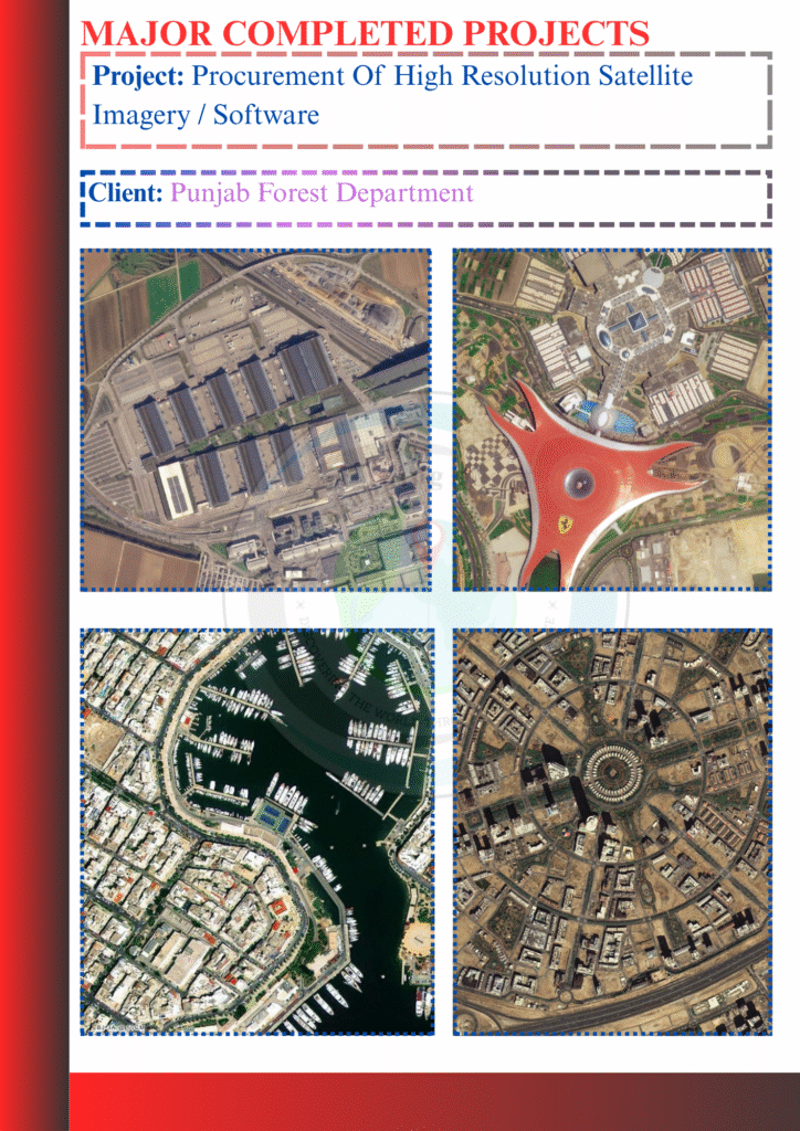 High-resolution satellite imagery displayed on geospatial software interface, used by GeoMapping Solutions Pvt. Ltd. for advanced analysis and mapping.